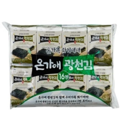 [ビョル食品]溫家愛 廣川青海苔 16袋(64g)×8セット/韓国食品/韓国味付けのり/焼きのり