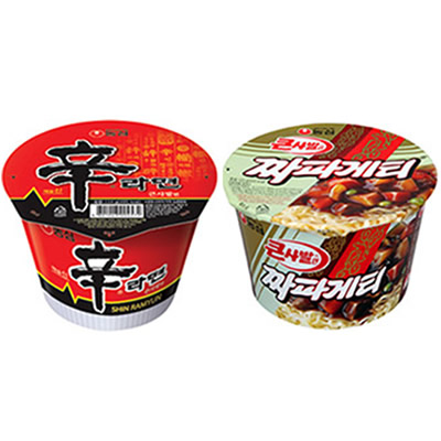 [農心]辛ラーメン(大カップ) 16個/チャパゲッティ(大カップ) 16個 セット