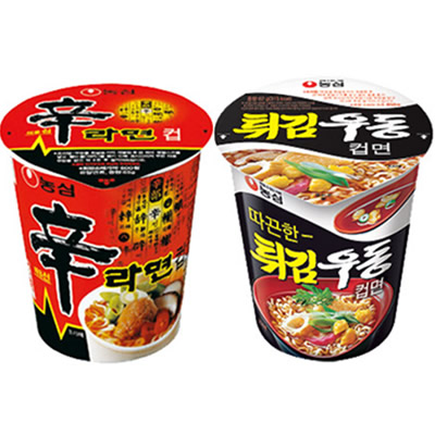 [農心]辛ラーメン(小カップ) 30個/天ぷらうどん(小カップ) 30個 セット