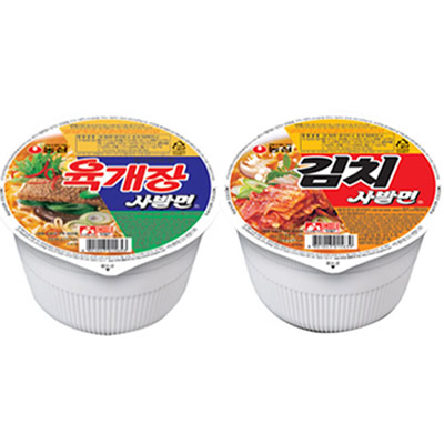 [農心]ユッケジャン(小カップ) 24個/キムチ麺(小カップ) 24個 セット