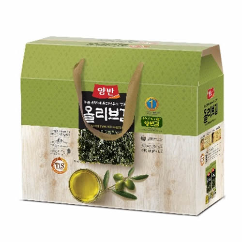 [東遠]ヤンバン オリーブ海苔 24袋(120g)×3セット/韓国食品/韓国海苔/韓国味付けのり/シーズニング海苔/ギフトセット