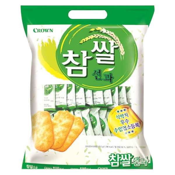 [クラウン]チャムサルソングァ(米菓子) 253g×10袋/韓国版ハッピーターン/おかき/韓国スナック
