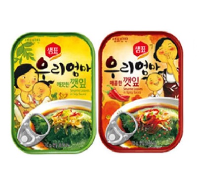 [センピョ]エゴマの葉キムチ・2種セット 70g×30個/韓国食品/韓国おかず/缶詰