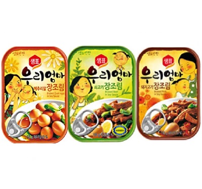 [センピョ]煮付け・3種セット 110g×30個/韓国食品/韓国おかず/缶詰