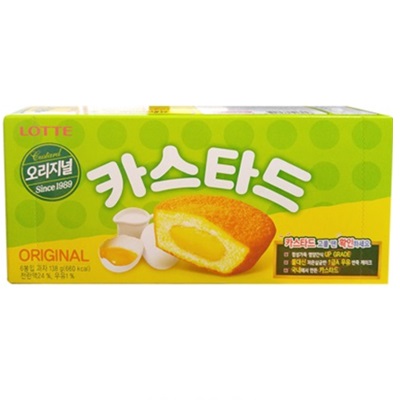 [ロッテ]カスタード138g×12箱/韓国お菓子/クリームケーキ/デザート