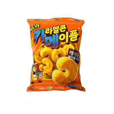 [クラウン]キャラメルコーン・メープル 74g × 20袋/韓国お菓子/韓国スナック/おやつ