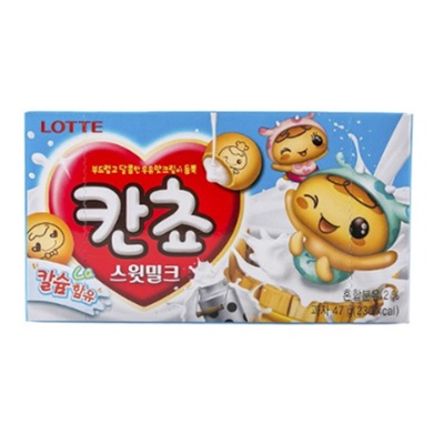 [ロッテ]カンチョ スイートミルク 47g × 32袋/韓国お菓子/韓国スナック/チョコスナック