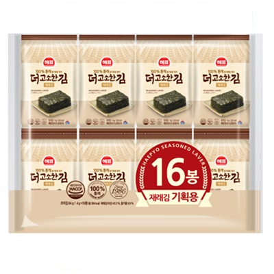 [ヘピョ]お弁当用在来海苔 16袋(84g)×8セット/韓国食品/韓国味付けのり/焼きのり