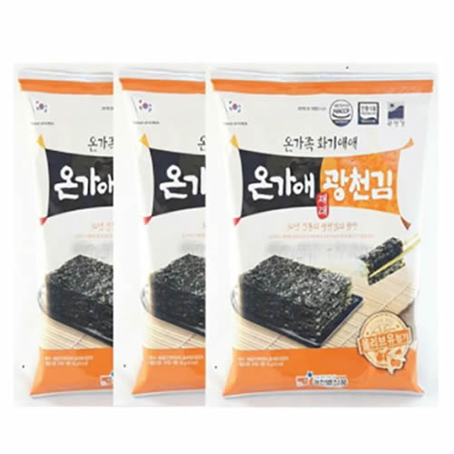 [ビョル食品]溫家愛 廣川 在来全形海苔 20g×20袋/韓国食品/韓国味付けのり/焼きのり