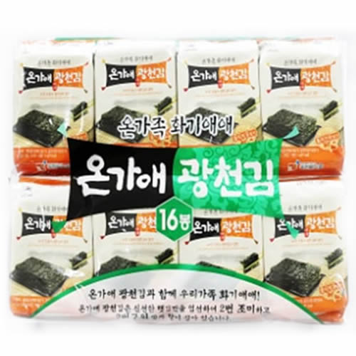 [ビョル食品]溫家愛 廣川在来海苔 16袋(64g)×8セット/韓国食品/韓国味付けのり/焼きのり