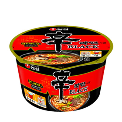 [農心]辛ラーメン ブラック(大カップ)  101g×16個/韓国ラーメン/インスタントラーメン