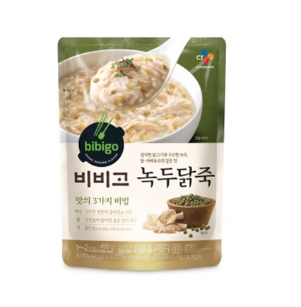 [ビビゴ]緑豆鶏粥 450g×21袋/韓国食品/レトルト/保存食/bibigo/健康粥