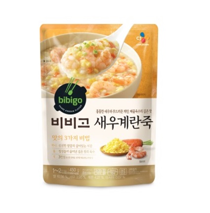[ビビゴ]エビたまご粥 450g×21袋/韓国食品/レトルト/保存食/bibigo/健康粥