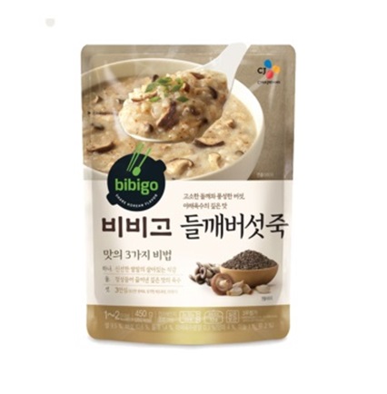 [ビビゴ]エゴマキノコ粥 450g×21袋/韓国食品/レトルト/保存食/bibigo/健康粥
