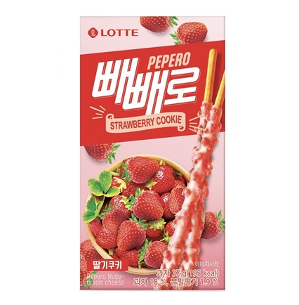 [ロッテ]ペペロ(ストロベリークッキー) 37g×40箱/韓国お菓子韓国お菓子/ポッキー