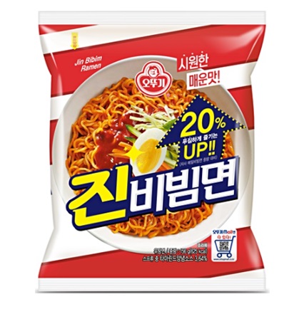 [オットゥギ]ジンビビン麺 156g×48袋/韓国ラーメン/インスタントラーメン