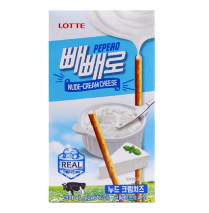 [ロッテ]ペペロ(ヌード クリームチーズ) 46g×40箱/韓国お菓子/韓国スナック/ポッキー