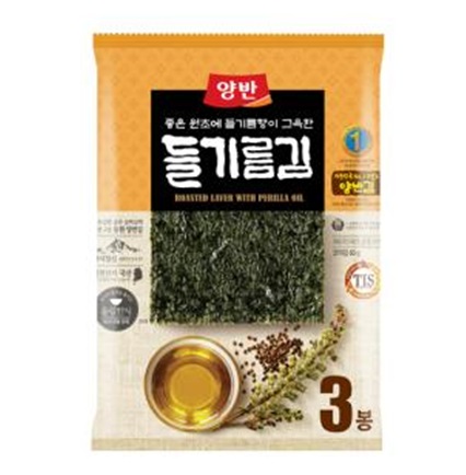 [東遠]エゴマ油全形海苔3袋(60g)×10セット/韓国食品/韓国味付けのり/焼きのり