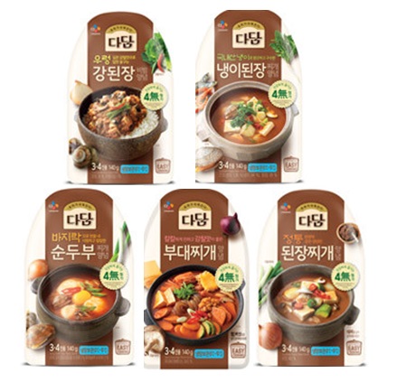 [CJ第一製糖]ダダム チゲたれソース 5種セット 140g/韓国ヤンニョム/韓国鍋料理ソース