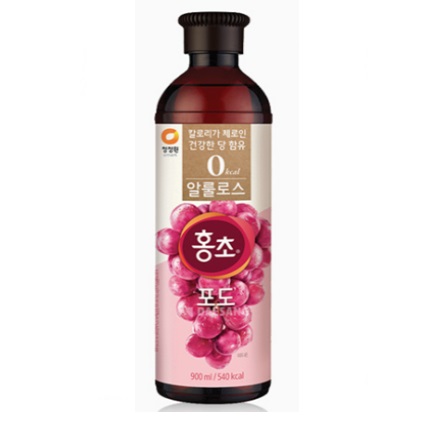 [清浄園]紅酢(ホンチョ) アルロース ブドウ 900ml/韓国食品/飲むお酢/果実酢/健康飲料