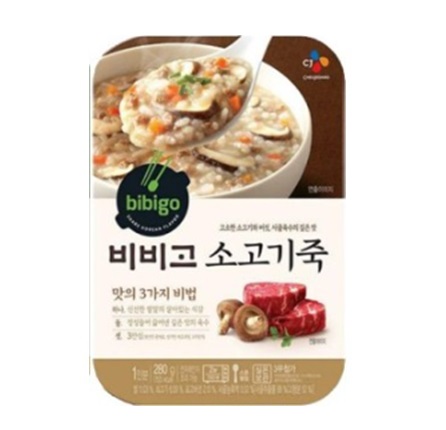 [ビビゴ]牛肉粥 280g×18袋/韓国食品/レトルト/保存食/bibigo/健康粥