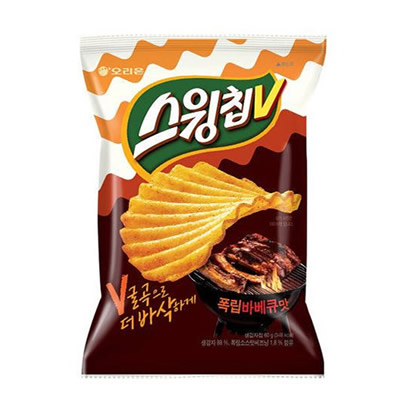 [オリオン]スイングチップ V(ポークリブバーベキュー味) 60g×24袋/韓国お菓子/ポテトチップ/おやつ