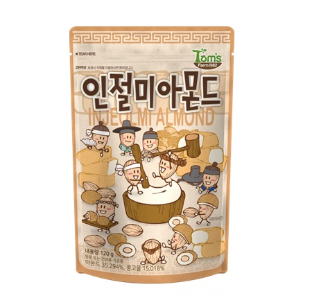 [Tom's Farm]きなこもち アーモンド 120g × 10袋/韓国お菓子/ミックスナッツ/おつまみ