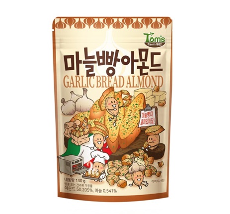 [Tom's Farm]ガーリックトースト アーモンド 130g × 10袋/韓国お菓子/ミックスナッツ/おつまみ