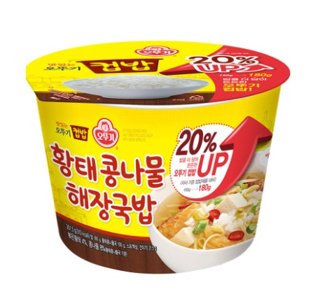 [オットゥギ·カップ飯]スケトウダラ豆もやしスープご飯 311g×12個/韓国食品/保存食/即席ご飯