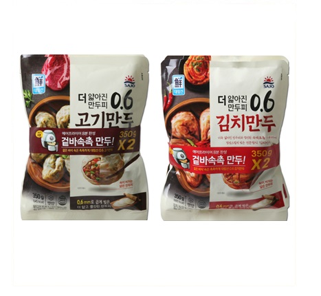 [SAJO]薄皮 肉餃子、キムチ餃子(冷凍) セツト/韓国食品/韓国餃子/手軽食/おつまみ