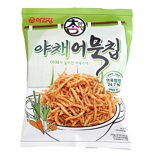 [アリラン]野菜かまぼこチップ 60g × 16袋/韓国お菓子/韓国スナック/焼かまぼこ