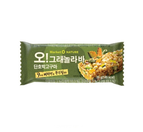 [マーケットオー]グラノーラバ ー かぼちゃサツマイモ 35g×30個/韓国お菓子/韓国スナック/プロテインバー/チョコバー/Market O