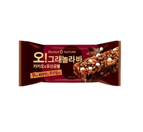 [マーケットオー]グラノーラバ ー カカオ&乳酸菌ボール 40g×24個/韓国お菓子/韓国スナック/プロテインバー/チョコバー/Market O