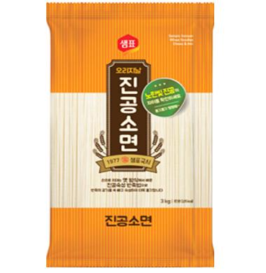 [センピョ]真空素麵 3kg×4個/韓国食品/そうめん/乾麺